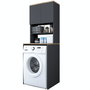Hanah Home KD101 - 2674 Armario para lavadora elegante y funcional, Nogal y Antracita